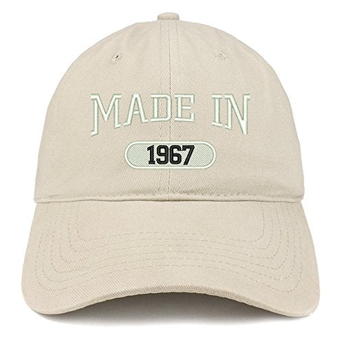 Trendy Apparel Shop Made in 1967 Embroidered 54th Birthday Brushed Cotton Cap