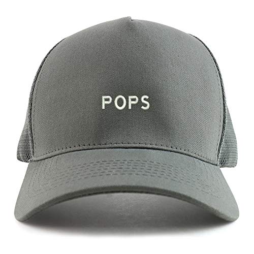 Trendy Apparel Shop Pops Embroidered Oversized 5 Panel XXL Trucker Mesh Cap