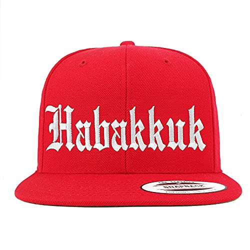 Trendy Apparel Shop Habakkuk Old English Embroidered Flatbill Snapback