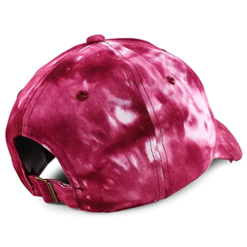 Trendy Apparel Shop Plain Cotton Tie Dyed Patterned Soft Crown Baseball Cap