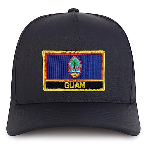 Trendy Apparel Shop Guam Flag Embroidered Patch 5 Panel Cotton Pro Style Cap