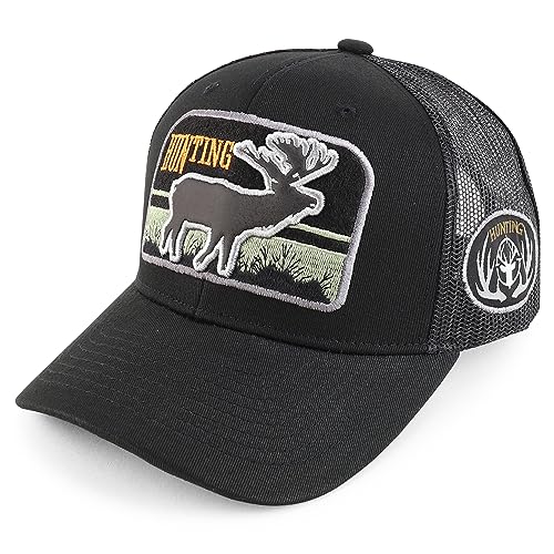 Trendy Apparel Shop Buck Hunting 3D Embroidered Mesh Back Baseball Cap