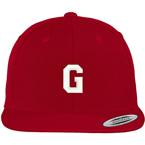 Trendy Apparel Shop Letter G Collegiate Varsity Font Initial Embroidered Baseball Cap