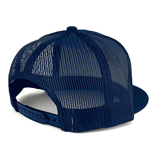 Trendy Apparel Shop Morocco Old English 5 Panel Flatbill Trucker Mesh Cap