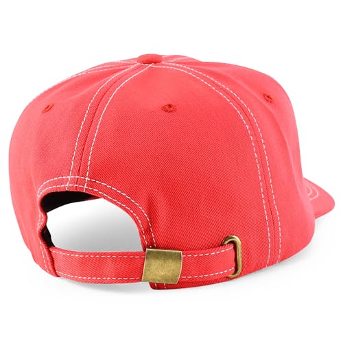Trendy Apparel Shop XXL Oversize Unstructured Washed Cotton Ball Cap with White Stitching