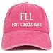 Trendy Apparel Shop FLL Fort Lauderdale Embroidered Pigment Dyed Washed Baseball Cap