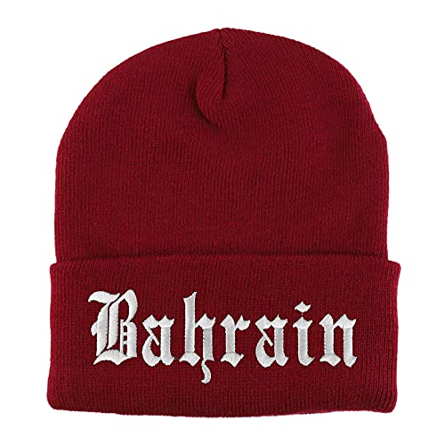Trendy Apparel Shop Bahrain Old English Embroidered Long Cuff Beanie