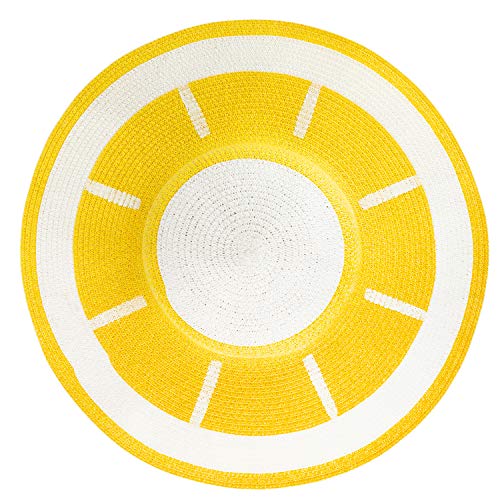 Trendy Apparel Shop Summer Fruit Designed Wide Brim Paper Braid Sun Hat