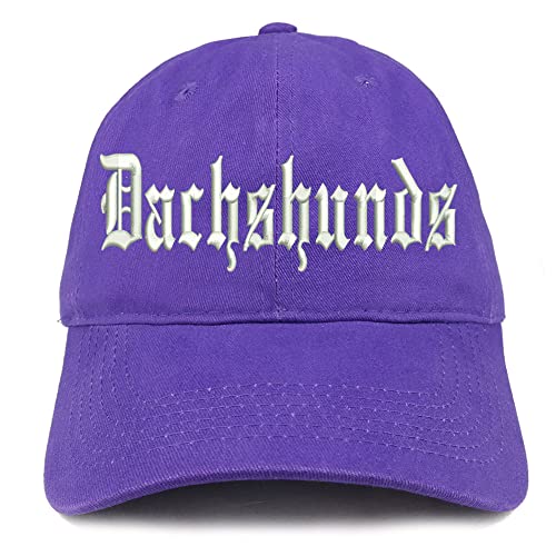 Trendy Apparel Shop Old English Dachshunds Low Profile Soft Cotton Baseball Cap