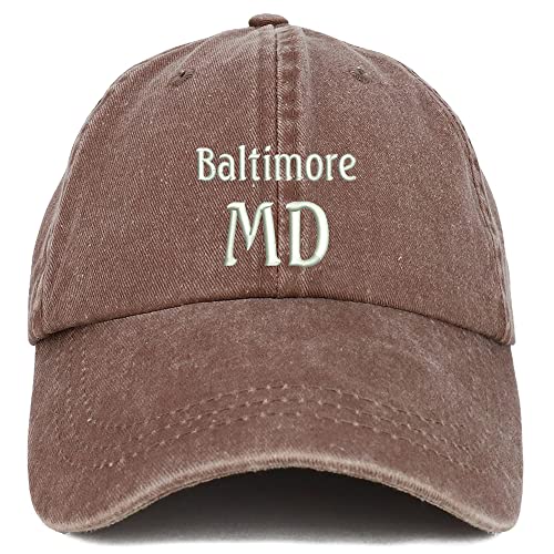 Trendy Apparel Shop Baltimore MD Embroidered Pigment Dyed Washed Baseball Cap