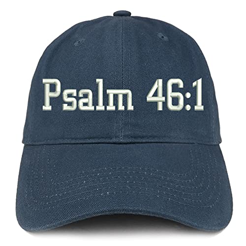 Trendy Apparel Shop Psalm 46:1 Low Profile Soft Cotton Baseball Cap