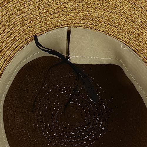 Trendy Apparel Shop UPF 50+ Women's Kettle Tweed Brim Paper Braid Sun Hat