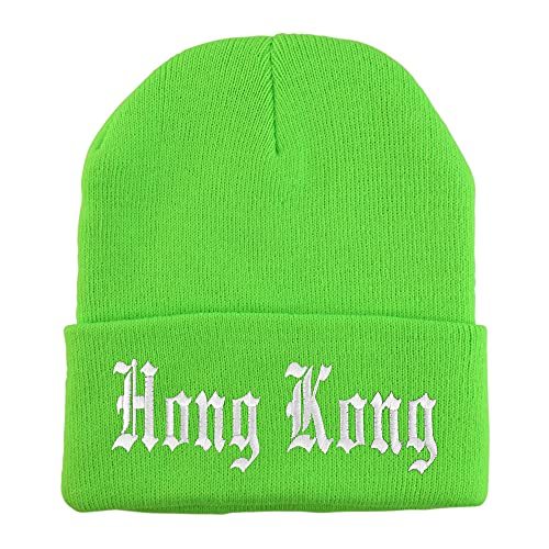 Trendy Apparel Shop Hong Kong Old English Embroidered Long Cuff Beanie
