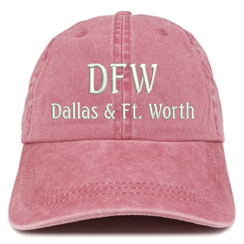 Trendy Apparel Shop DFW Dallas and Fort Worth Embroidered Pigment Dyed Washed Baseball Cap