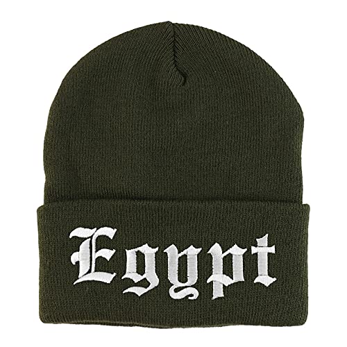 Trendy Apparel Shop Egypt Old English Embroidered Long Cuff Beanie