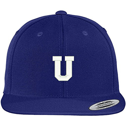 Trendy Apparel Shop Letter U Collegiate Varsity Font Initial Embroidered Baseball Cap