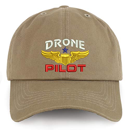 Trendy Apparel Shop XXL Drone Operator Pilot Embroidered Unstructured Cotton Cap