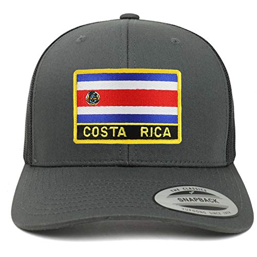 Trendy Apparel Shop Flexfit XXL Costa Rica Flag Retro Trucker Mesh Cap