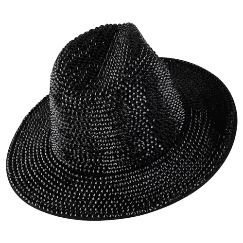 Trendy Apparel Shop Rhinestone Studded Bling Western Cowboy Cowgirl Hat