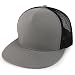 Trendy Apparel Shop Structured High Crown 5 Panel Round Flat Bill Trucker Cap