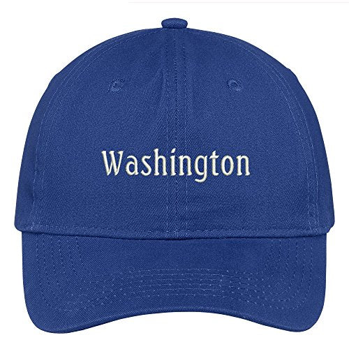 Trendy Apparel Shop Washiington City Embroidered Low Profile 100% Cotton Adjustable Cap