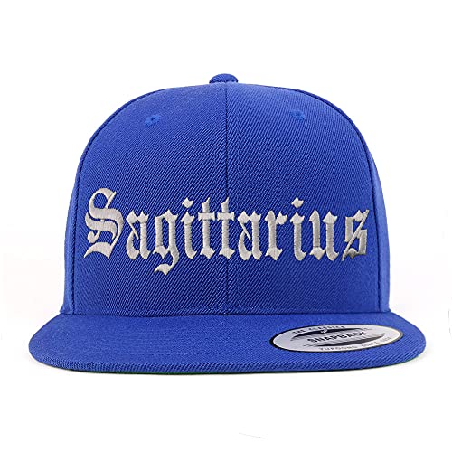 Trendy Apparel Shop Sagittarius Old English Embroidered Flatbill Snapback