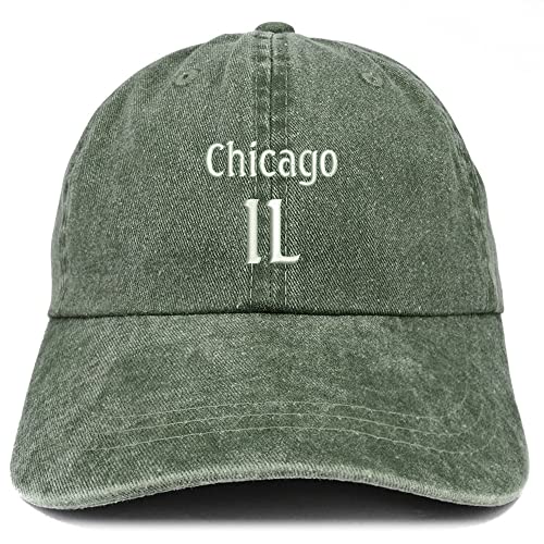 Trendy Apparel Shop Chicago IL Embroidered Pigment Dyed Washed Baseball Cap