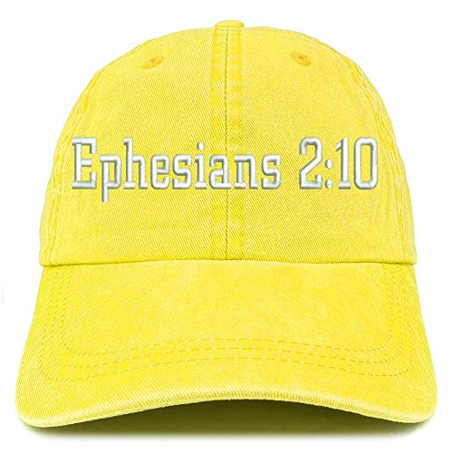Trendy Apparel Shop Ephesians 2:10 Washed Pigment Dyed Baseball Cap