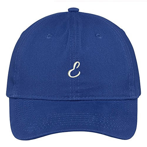 Trendy Apparel Shop Letter E Small Script Font Embroidered Adjustable Cotton Cap