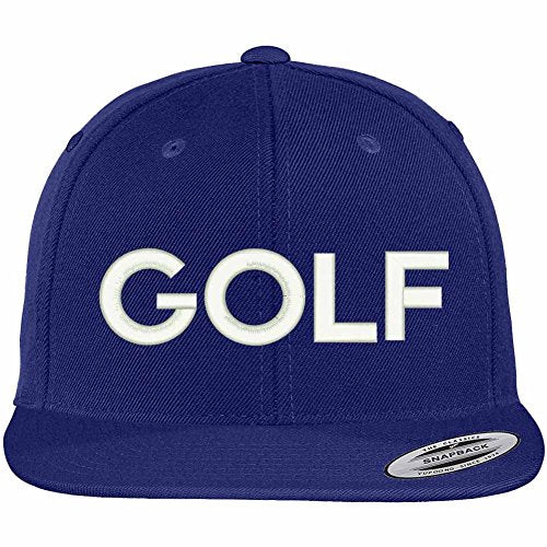 Trendy Apparel Shop Golf Embroidered Flat Bill Snapback Ball Cap