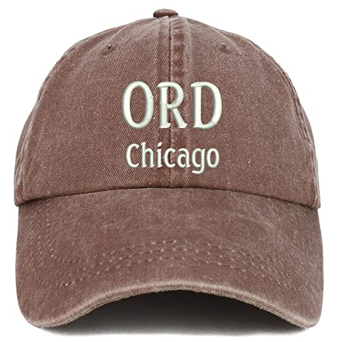Trendy Apparel Shop ORD Chicago Embroidered Pigment Dyed Washed Baseball Cap