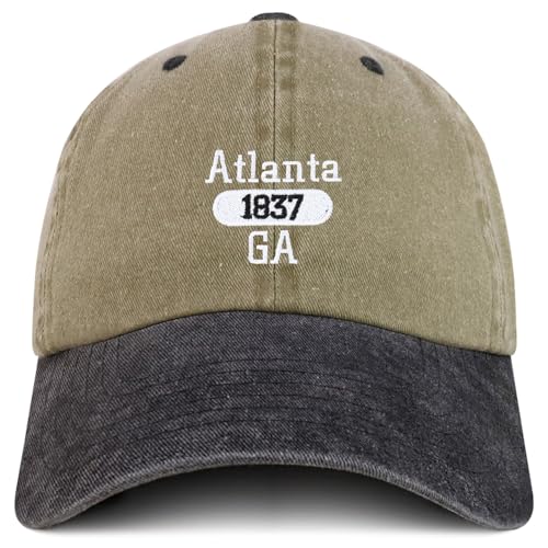 Trendy Apparel Shop Atlanta Est.1837 Embroidered Pigment Dyed Cotton Baseball Cap