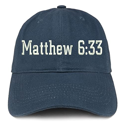 Trendy Apparel Shop Matthew 6:33 Low Profile Soft Cotton Baseball Cap