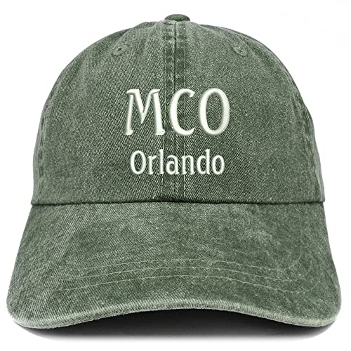 Trendy Apparel Shop MCO Orlando Embroidered Pigment Dyed Washed Baseball Cap