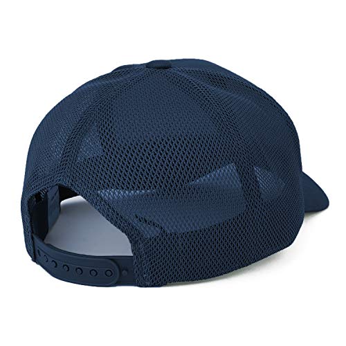 Trendy Apparel Shop XXL USA White Flag Embroidered Structured Trucker Mesh Cap