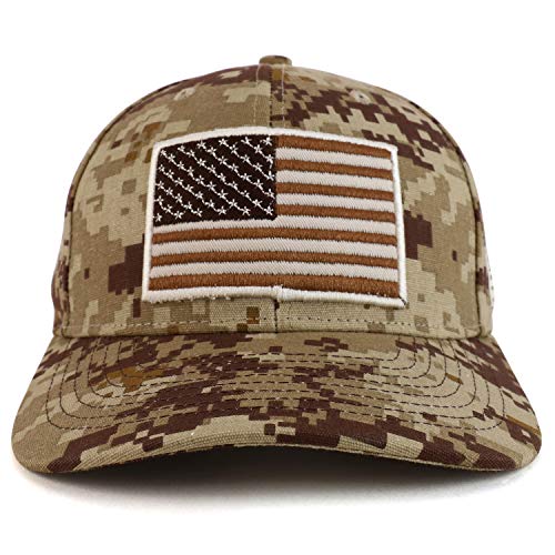 Trendy Apparel Shop 3D USA Flag Embroidered Structured Snapback Baseball Cap