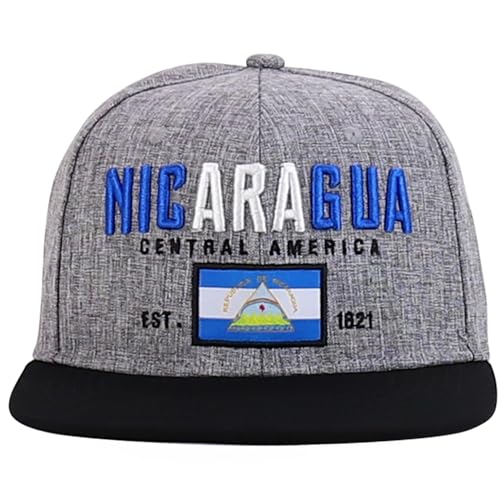 Trendy Apparel Shop Central America States Embroidered Flatbill Snapback Cap