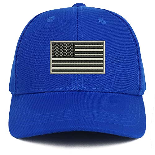 Trendy Apparel Shop USA Grey Flag Embroidered Youth Size Kids Structured Baseball Cap