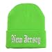 Trendy Apparel Shop New Jersey State Old English Embroidered Long Cuff Beanie
