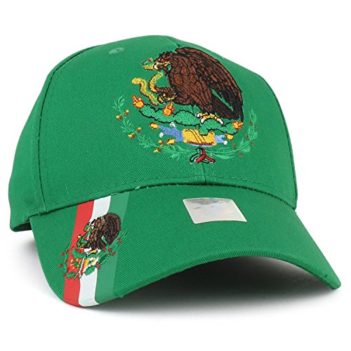 Trendy Apparel Shop Mexico Coat of Arms Flag Embroidered Structured Ball Cap