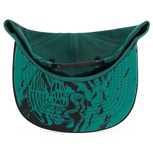 Trendy Apparel Shop Circular Mexico Eagle Embroidered Flatbill Snapback Cap