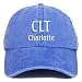 Trendy Apparel Shop CLT Charlotte Embroidered Pigment Dyed Washed Baseball Cap
