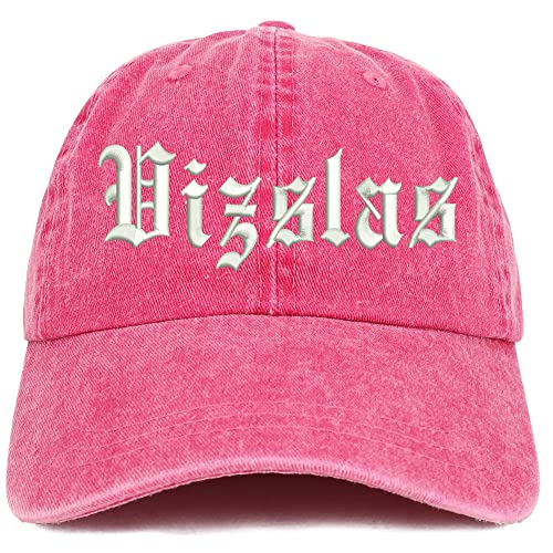 Trendy Apparel Shop Old English Vizslas Washed Pigment Dyed Baseball Cap