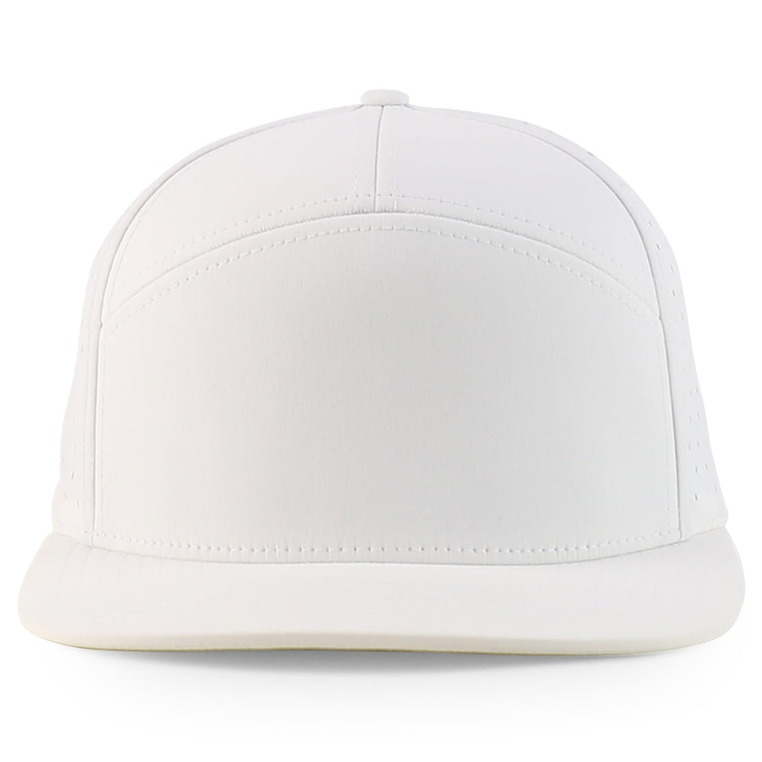 Trendy Apparel Shop Water Resistant UPF 50+ Performance 7 Panel Flatbill Snapback Cap