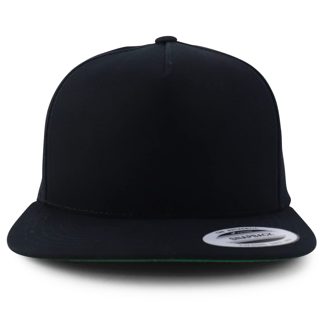 Trendy Apparel Shop Flexfit Brand 5 Panel Structured Blank Flatbill Snapback Cap