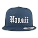 Trendy Apparel Shop Hawaii State Old English 5 Panel Flatbill Trucker Mesh Cap