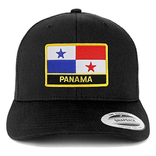 Trendy Apparel Shop Panama Flag Patch Retro Trucker Mesh Cap