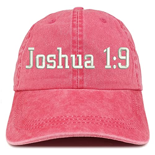 Trendy Apparel Shop Joshua 1:9 Washed Pigment Dyed Baseball Cap