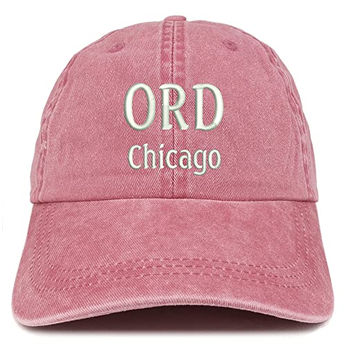 Trendy Apparel Shop ORD Chicago Embroidered Pigment Dyed Washed Baseball Cap