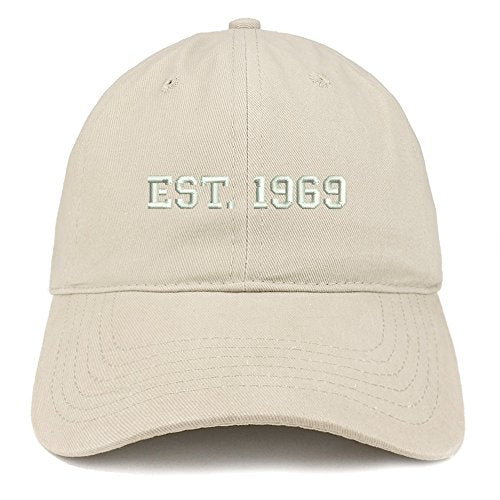 Trendy Apparel Shop EST 1969 Embroidered - 52nd Birthday Gift Soft Cotton Baseball Cap